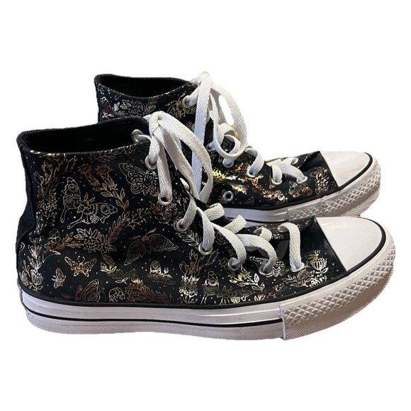 Converse Chuck Taylor All Star Eva Lift Butterfly Shine Sneaker Women 8 High Top - Picture 2 of 5